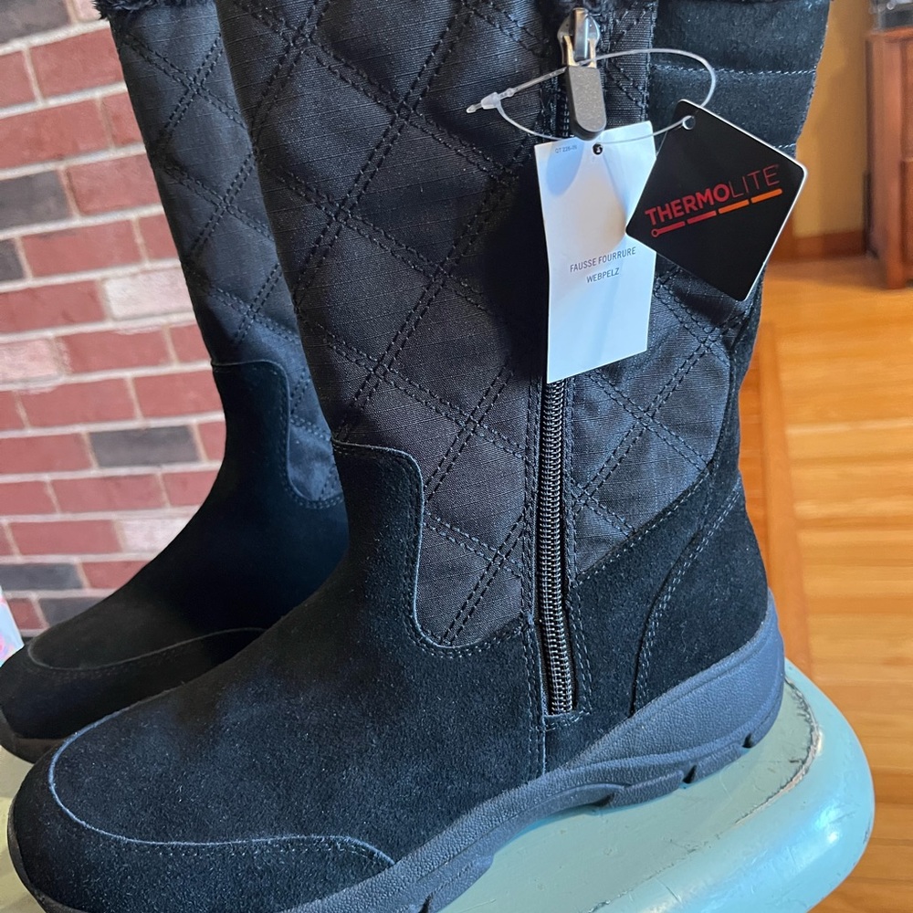Thermolite Black Quilted Boots